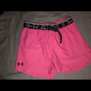 Under Armor pink shorts
